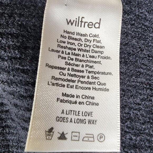 Aritzia Wilfred Olivie Merino Wool Open Front Maxi Vest Black Size Small - Picture 12 of 12